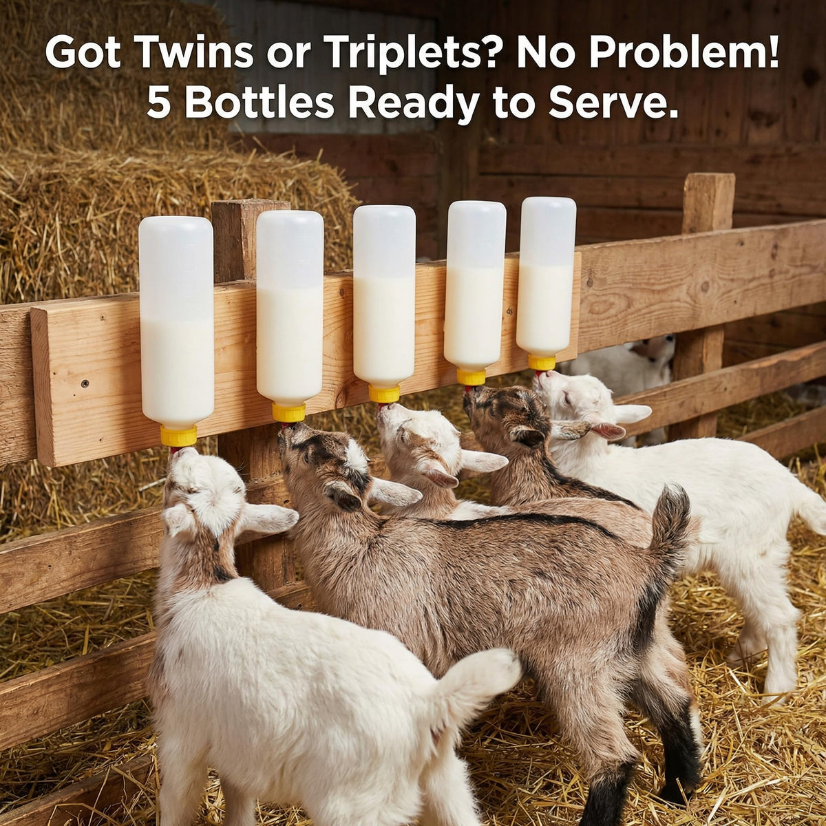 Hemoton goat nipple bottle kit supports newborn care on the farm