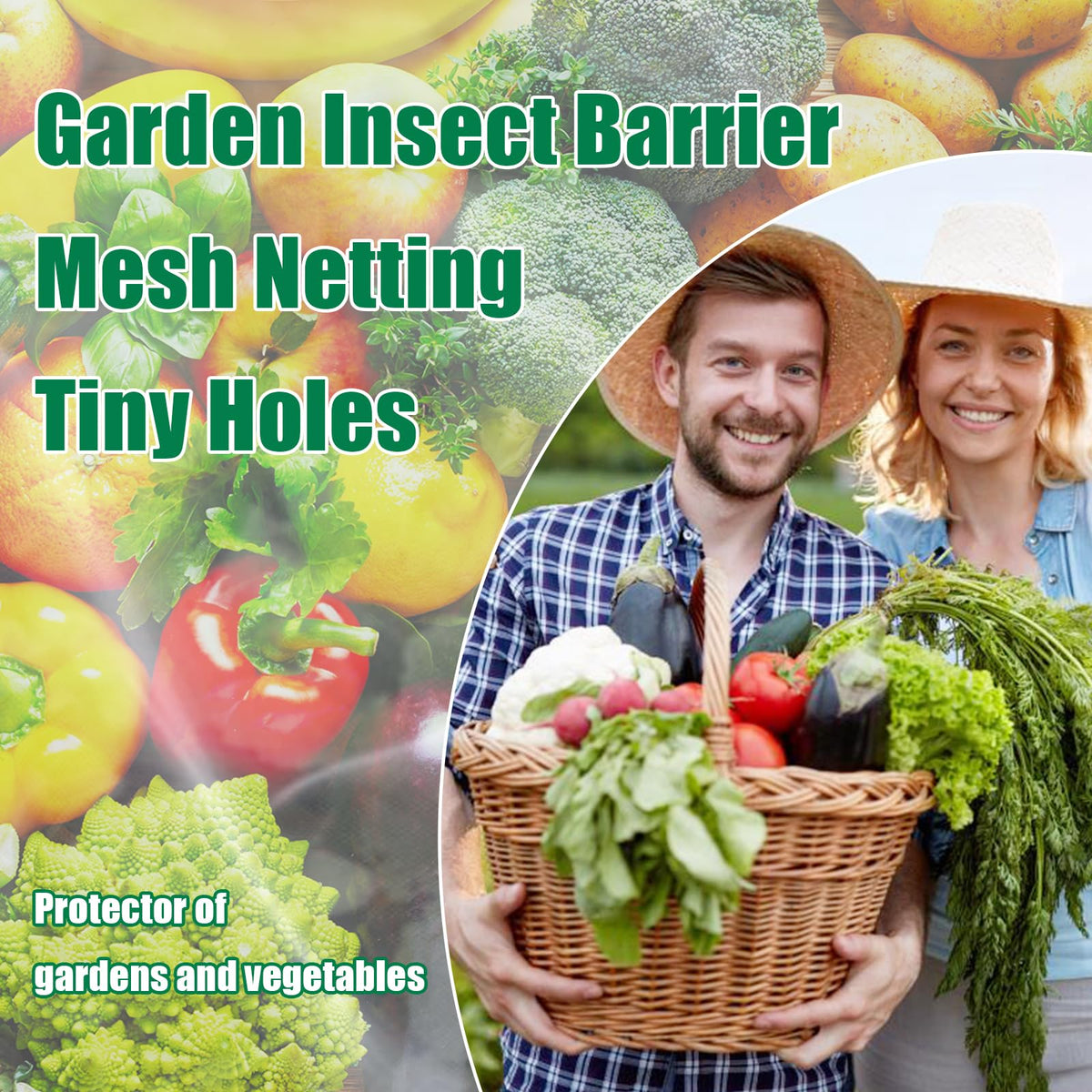 Close up of 0.04 inch mesh holes in HENAYUK netting blocking small pests while rain passes