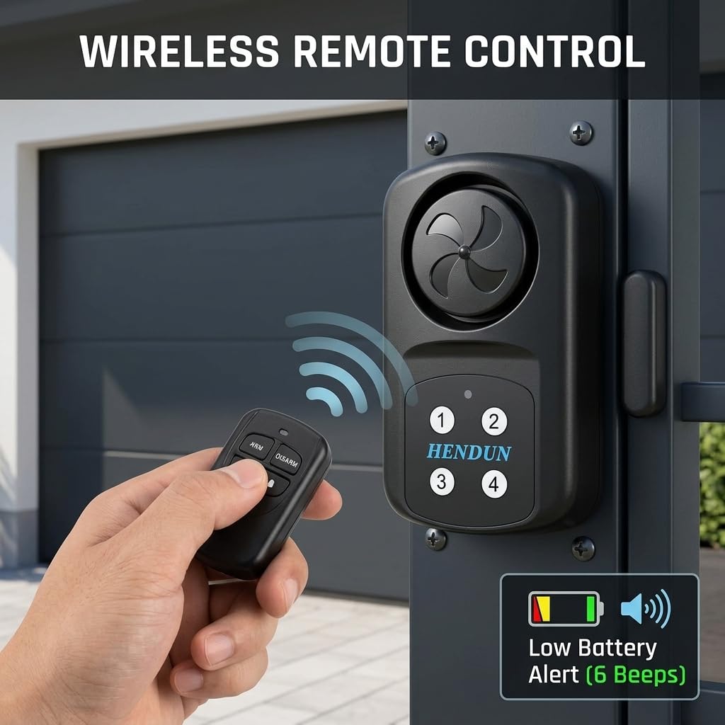 HENDUN 140 dB siren delivers loud alerts to deter intruders