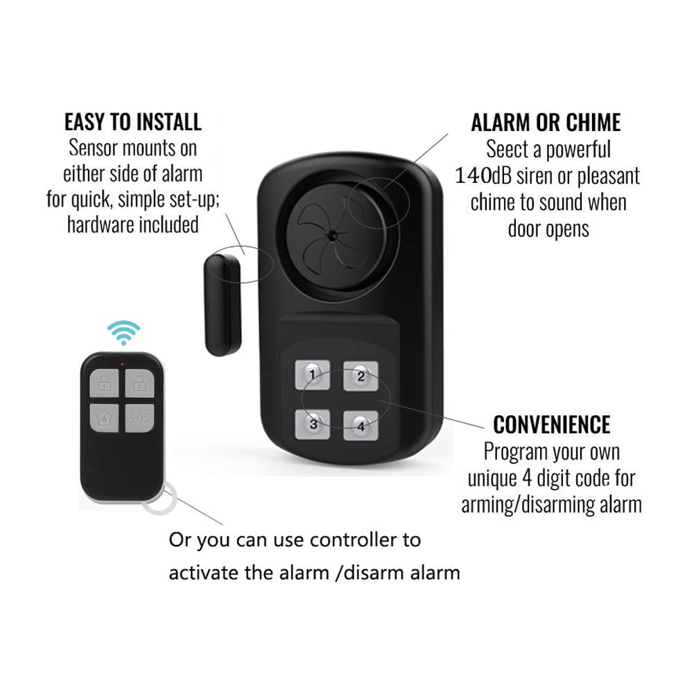 HENDUN alert for door prying to deter break-ins outdoors