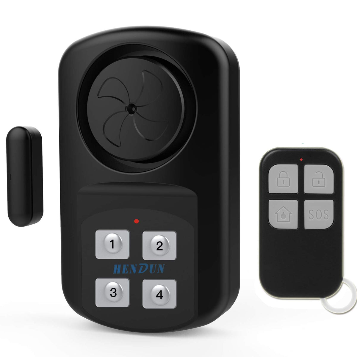 HENDUN outdoor door alarm with remote keypad for easy arming and remote control