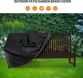 Hengme bench cover with drawstring keeps it secure on windy days.