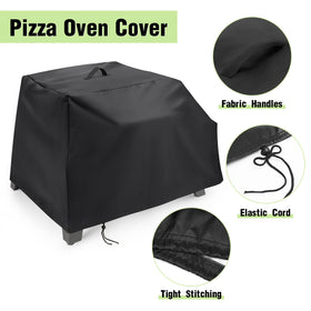 Hengme cover with windproof drawstring secures your oven outdoors.