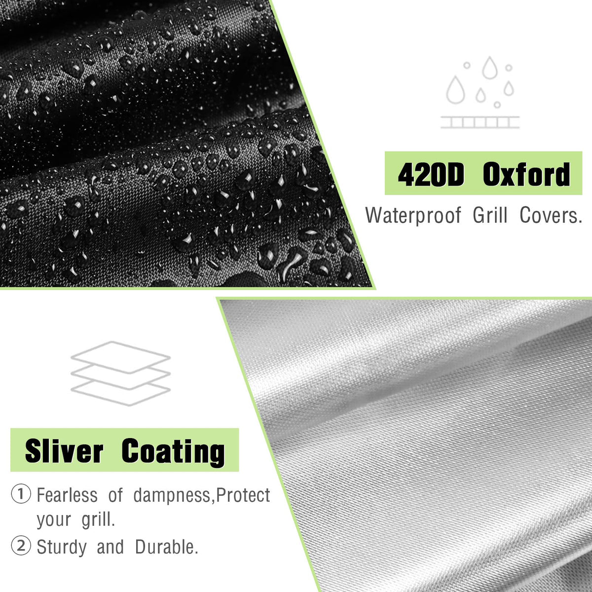 Tear and fade resistant material for lasting outdoor use.