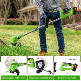 Hengriacly two batteries with charger for extended yard work