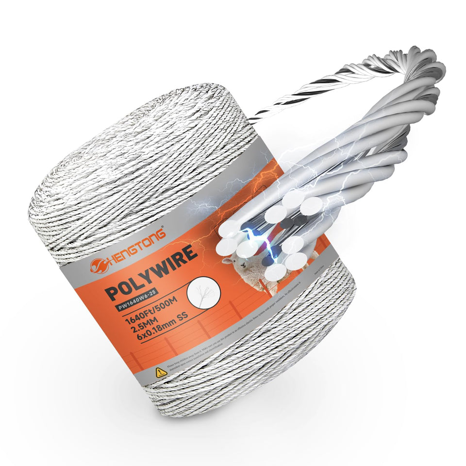 HENGTONG electric fence polywire 1640ft highlights long-range fencing for pasture management.