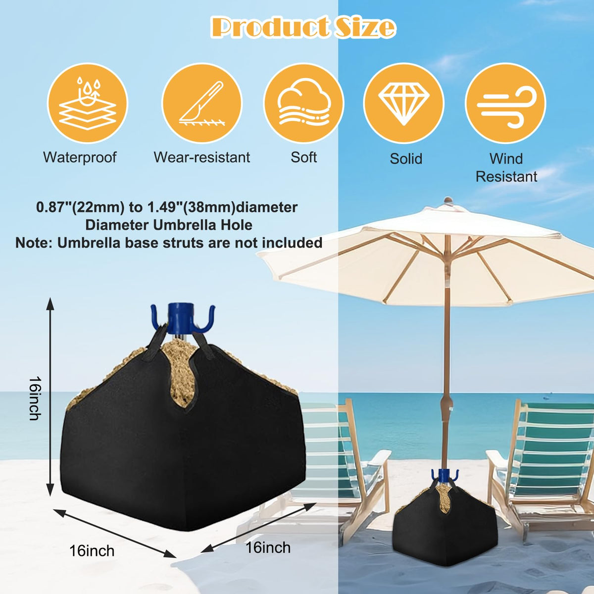 Henkgo 600D Oxford cloth weight bag resists tears for long-lasting outdoor use.
