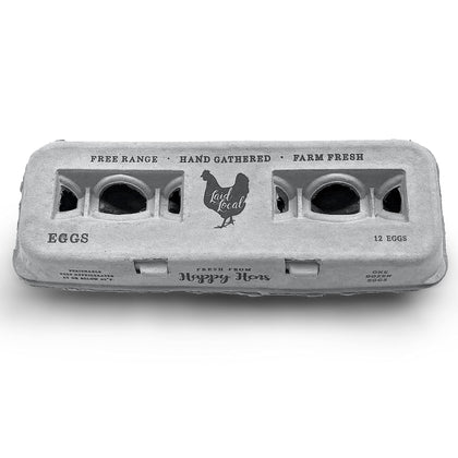 Henlay 250 egg carton bulk bundle with printed design for farm branding
