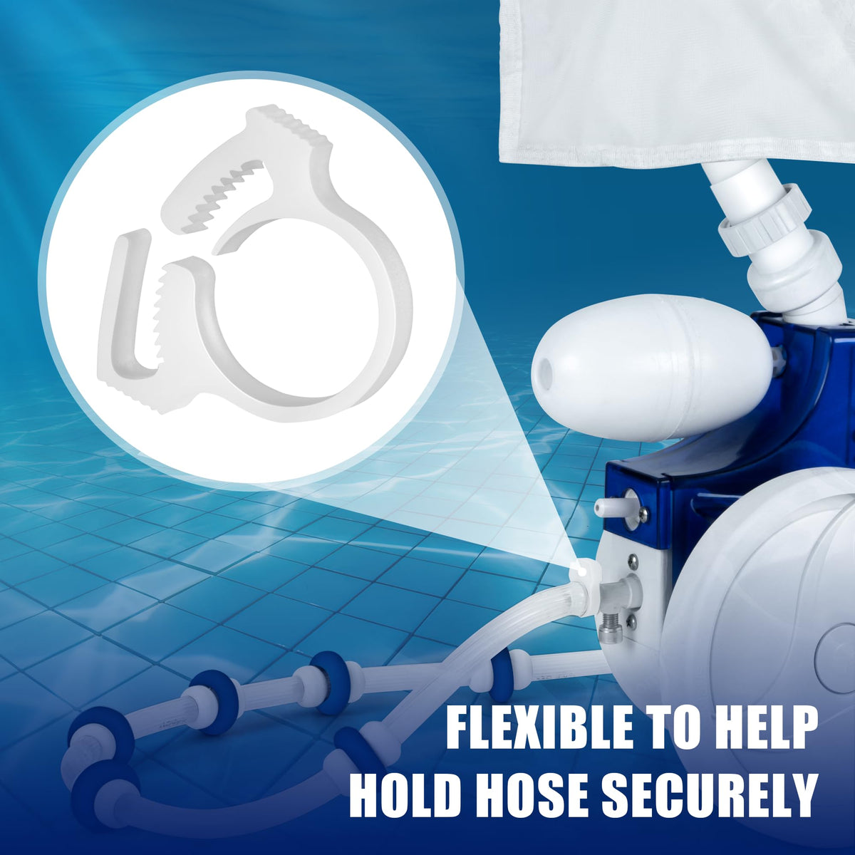 HENMI adjustable 14-16mm hose clamp demonstrates radius adjustment