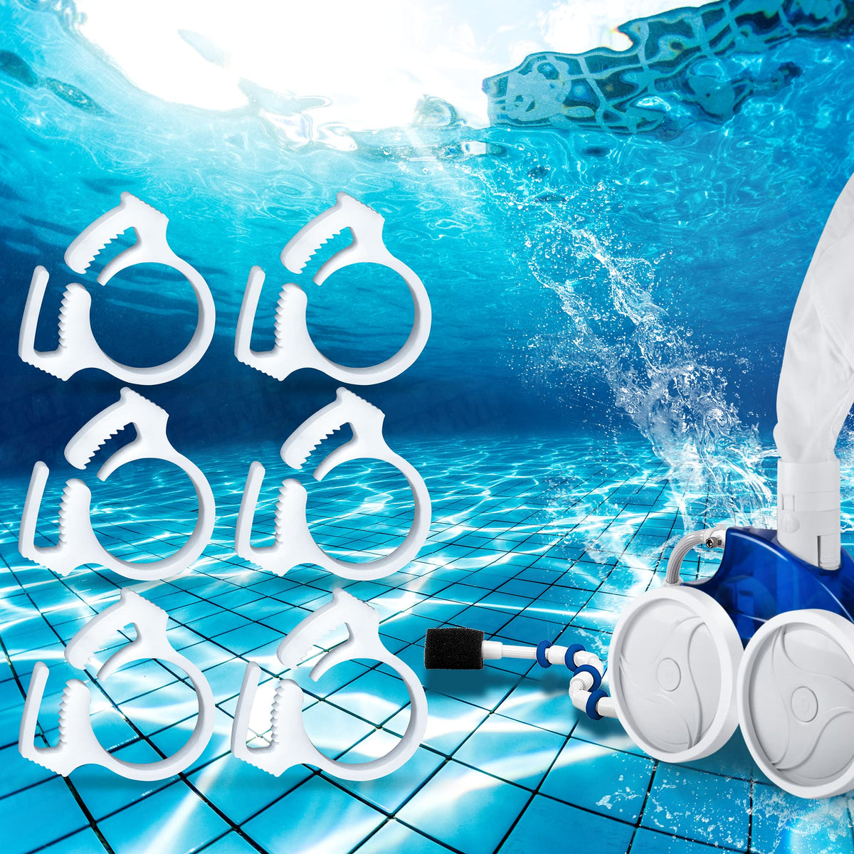 HENMI lightweight ABS hose clamp reduces hose strain