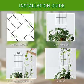 Hensal 31-inch metal trellis sturdy support for heavy stems
