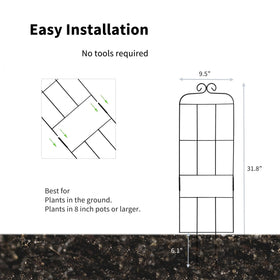 Hensal assembly two-piece design trellis quickly snaps together without tools