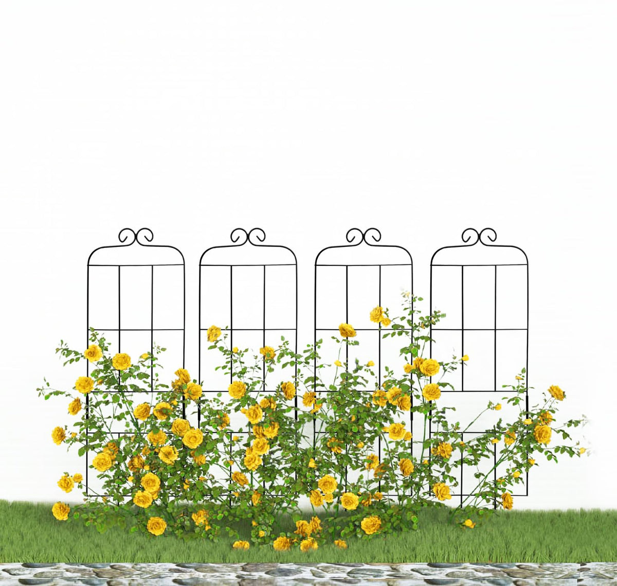 Hensal packaged set closeup showing four trellises ready to gift or use