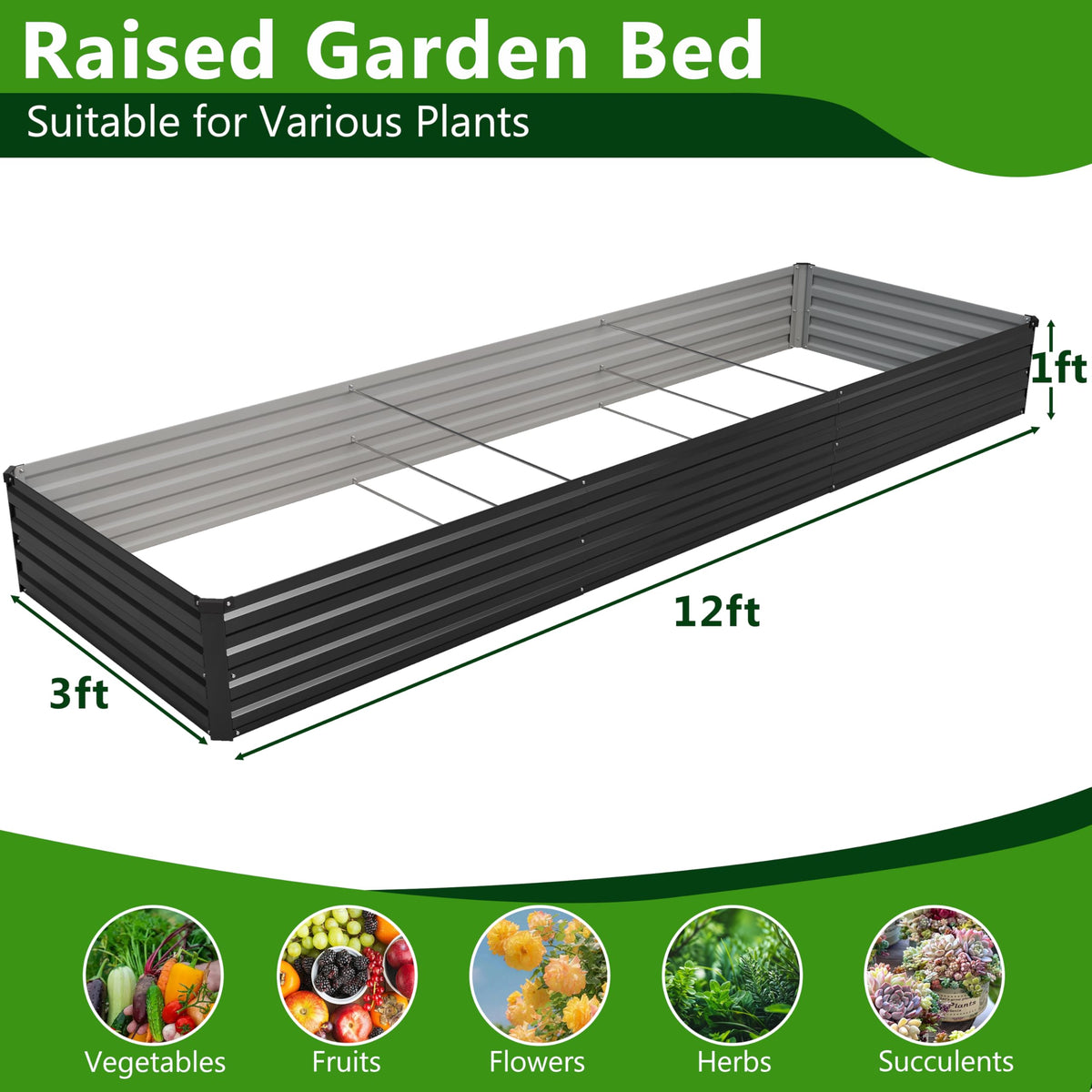 Henshwon galvanized raised bed during assembly demonstrates quick setup with included tools