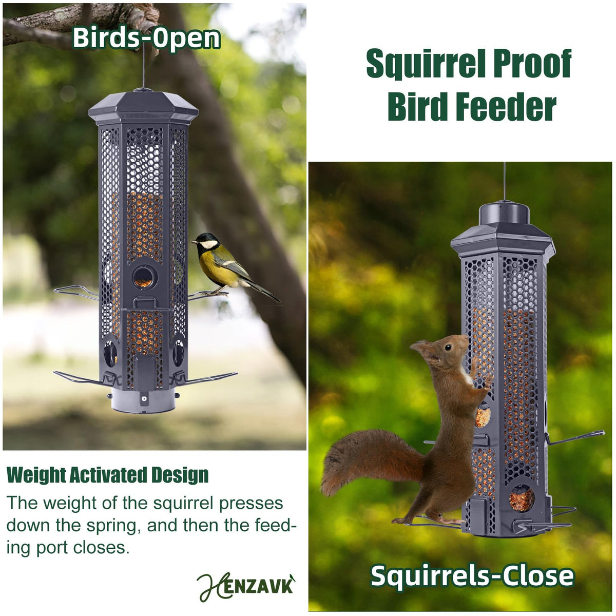 Henzavk all-metal frame offers weather and rust resistance