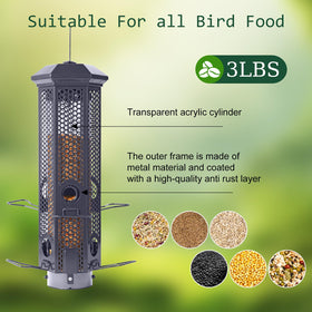 Henzavk outdoor hanging bird feeder suitable for backyard spaces