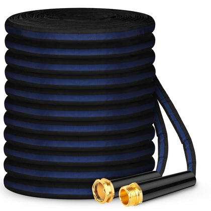 Hepciee 50ft non-expandable garden hose for steady irrigation.