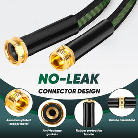 Hepciee kink-free hose flexible around corners and trees.