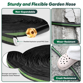 Hepciee non-expandable hose design with steady flow for long-distance watering.