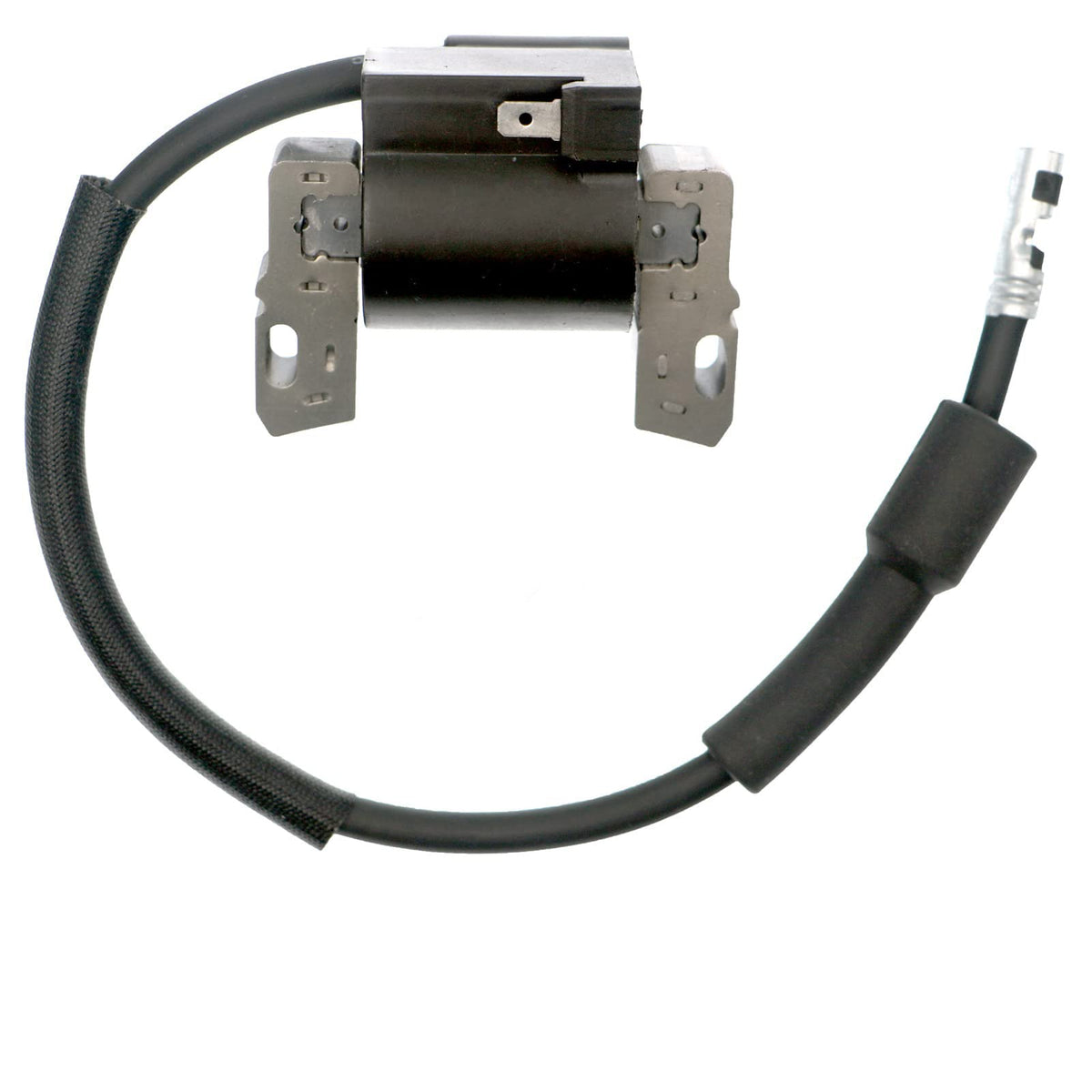 HEPENG ignition coil back view illustrates compatibility with multiple 17–20HP engine models.