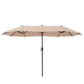 HERA'S PALACE 13 ft rectangle umbrella with crank for quick shade setup by the pool