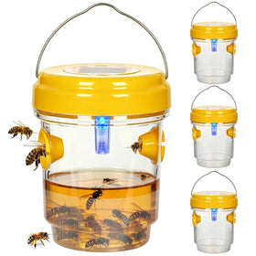 Herbal Bliss solar wasp trap front view demonstrates year-round yard protection.