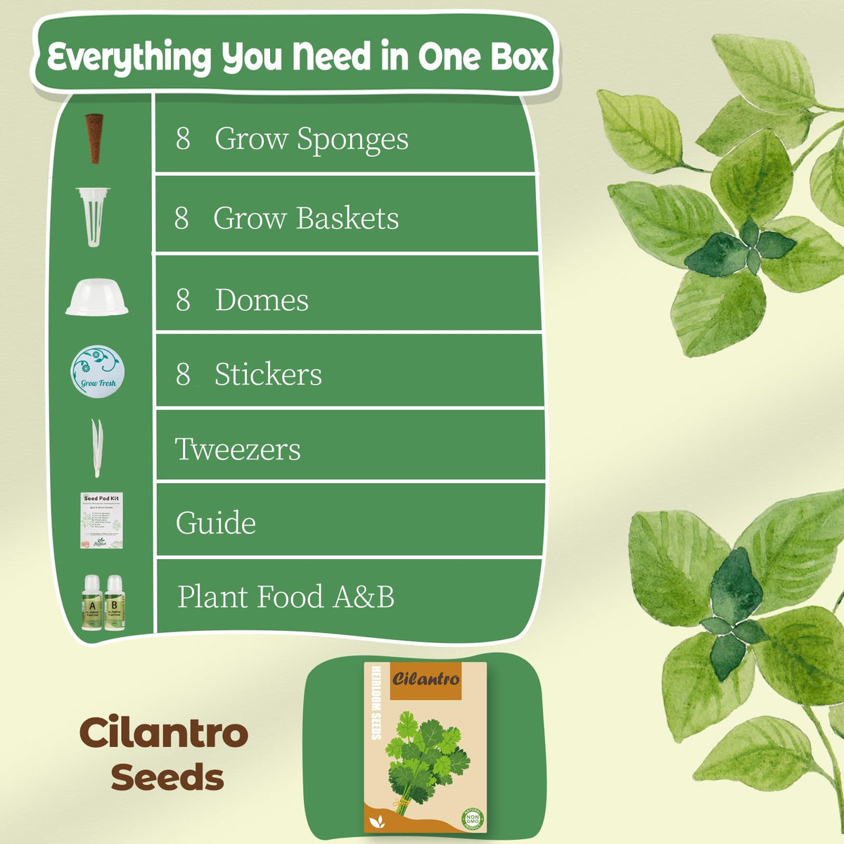 Herblink cilantro seed pods kit light-blocking-stickers optimize growth in bright indoor spaces