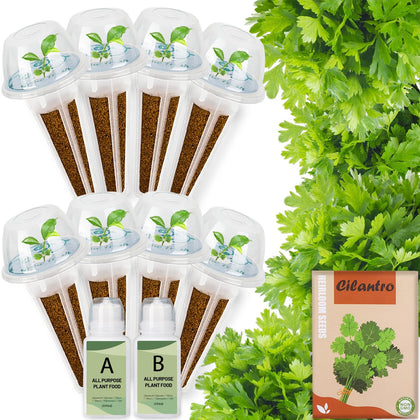 Herblink cilantro seed pods kit universal baskets and domes enable easy indoor hydroponics
