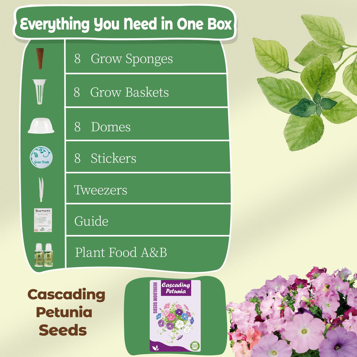 Herblink grow pods with seeds demonstrate simple assembly for all hydroponic systems.