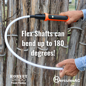 HerculesAG Hornet 2600 interchangeable shaft enables customized reach.