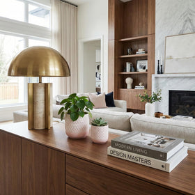 HERDUK boho-embossed pattern pot with pink glaze adds warmth to modern rooms