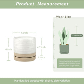 HERDUK ceramic planter with saucer set for clean drainage and neat displays