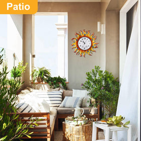 HERJIATK indoor-outdoor use clock keeps track of climate and time anywhere.