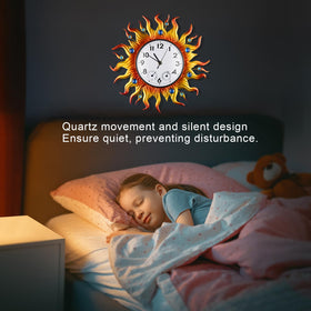 HERJIATK round design clock complements porch decor and modern interiors.