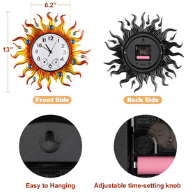 HERJIATK silent-movement outdoor clock for serene spaces.