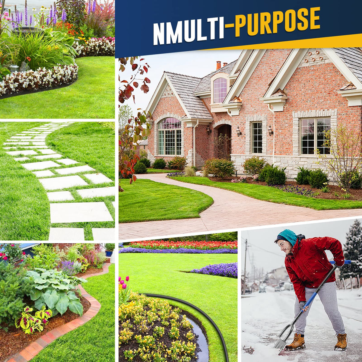 Hermsche edger works around trees and shrubs with precision