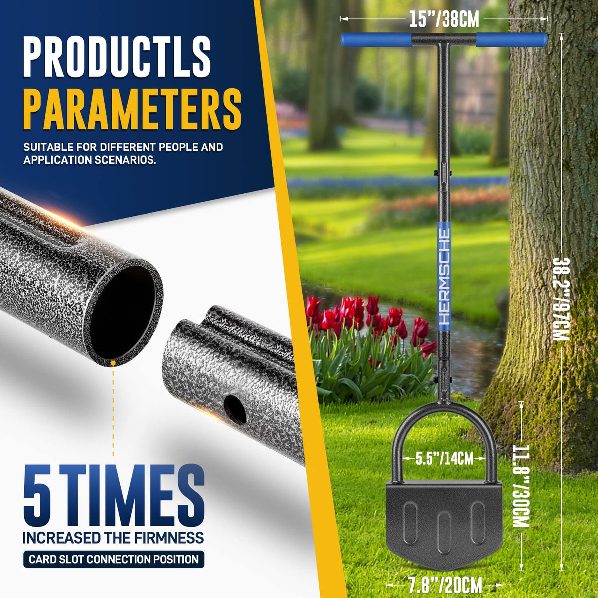 Hermsche steel head construction with heat-treated finish resists corrosion