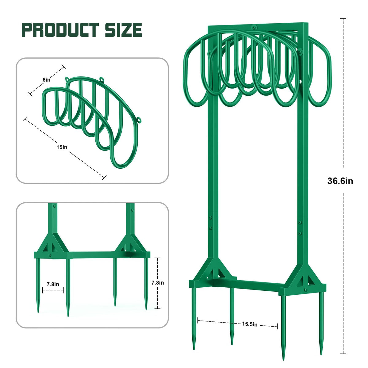HeroicLion 2-in-1 hose holder keeps two hoses neatly organized outdoors.