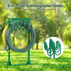 HeroicLion double hose storage lets you hang two hoses neatly.