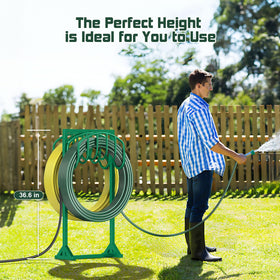 HeroicLion outdoor hose stand versatility for front yards and gardens.