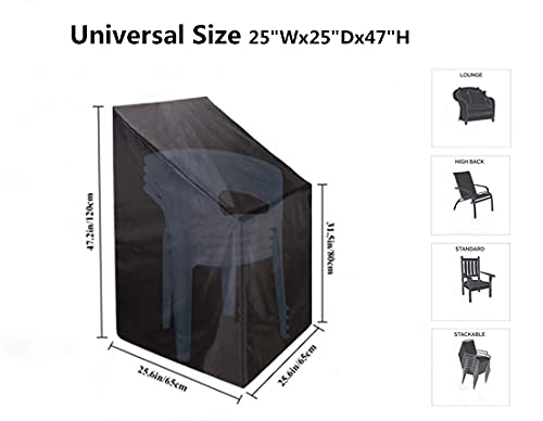 HERSENT outdoor chair cover with dust protection keeps furniture clean between seasons