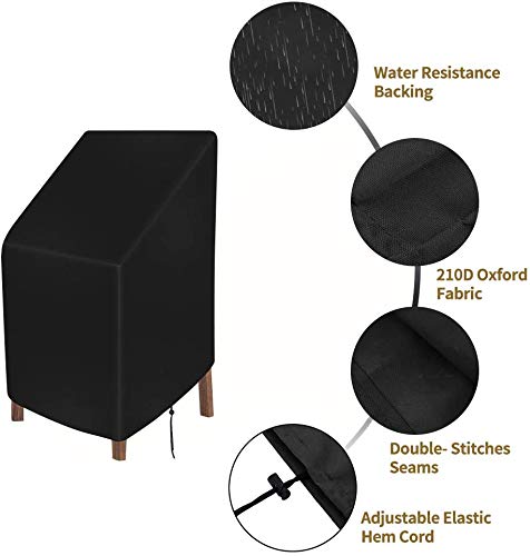 HERSENT stackable chairs cover with adjustable hem cord ensures a snug fit