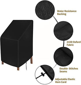 HERSENT stackable chairs cover with adjustable hem cord ensures a snug fit