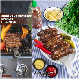 Heruki skewers with sharp tips for easy ingredient insertion.