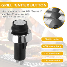 Herxsin GS4 chrome bezel with ignition switch for Weber