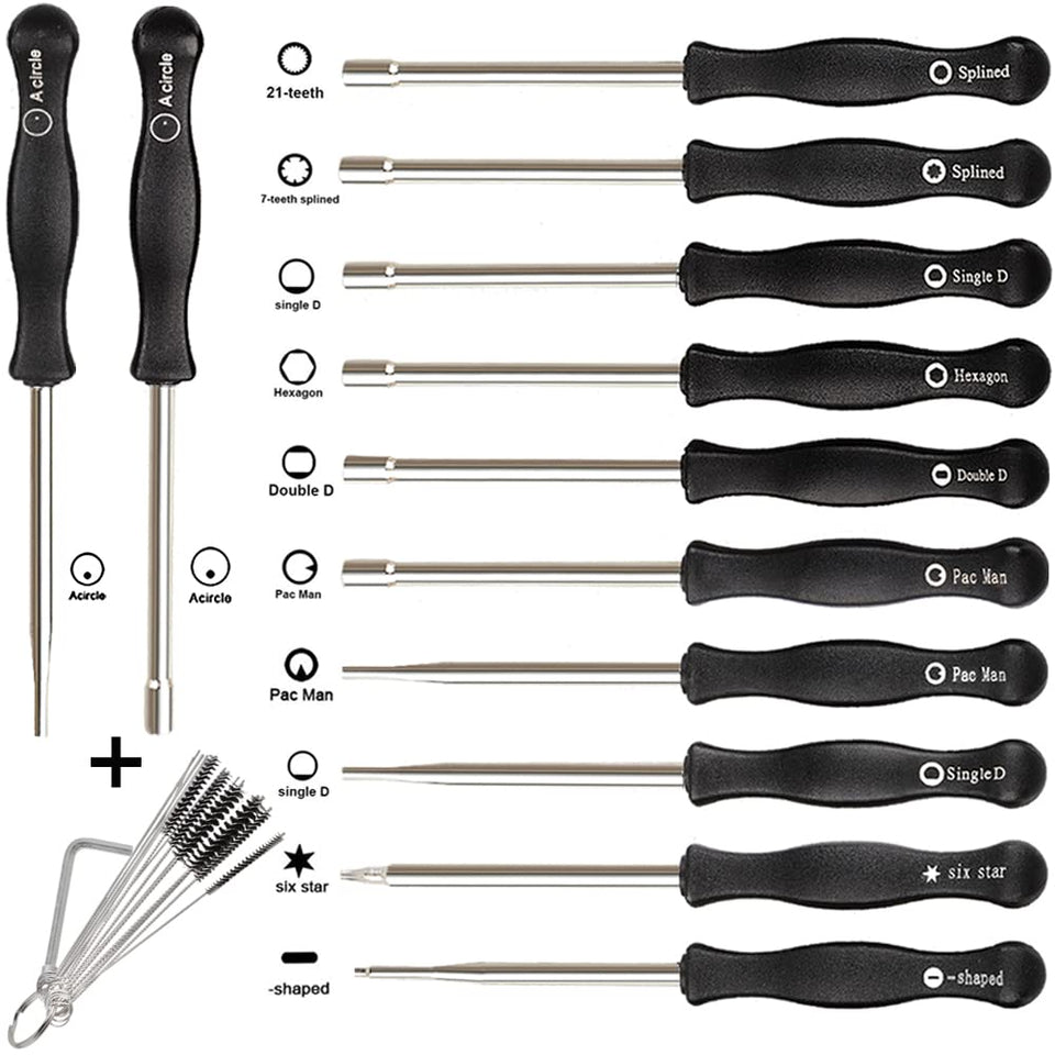 Hettluo carburetor tool pack for versatile small engines, 12-piece set.