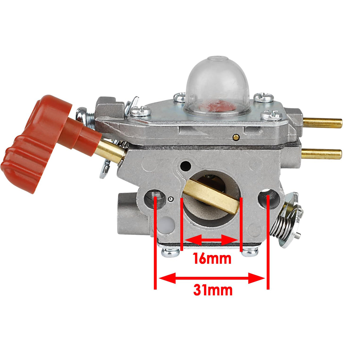 Hettluo TB2040XP trimmer carburetor enabling steady idling and reliable cutting.
