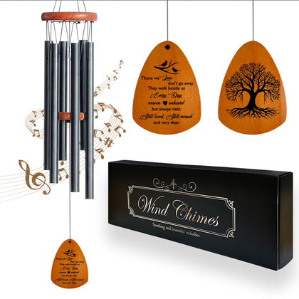 HEWBE Memorial Wind Chimes in a gift box, ready as a remembrance gift.