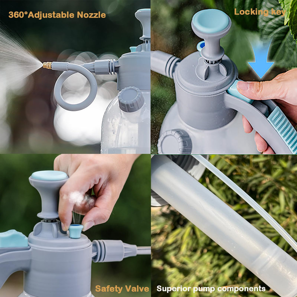 hewewor 70oz sprayer ergonomic handle provides comfortable long-use grip