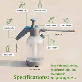 hewewor 70oz sprayer locking trigger enables steady, hands-free spraying